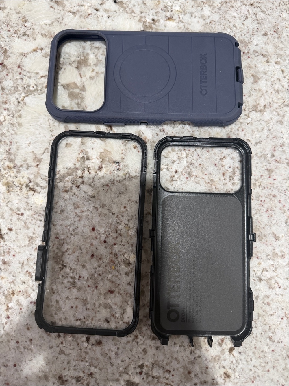 OtterBox Multi-Piece Phone Case in Navy and Charcoal 17 pro max